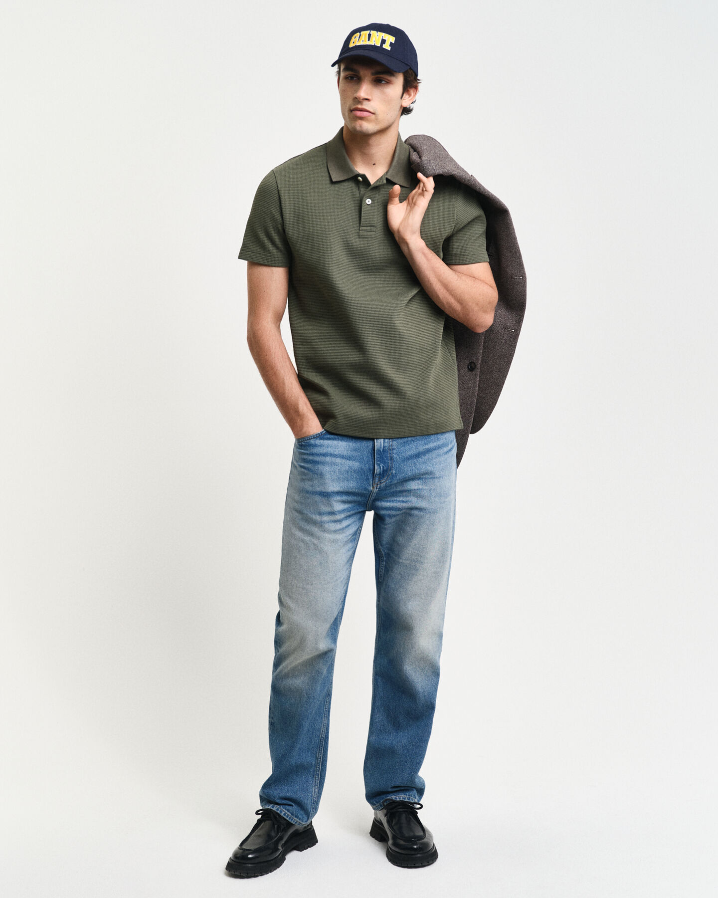 Waffle Textured Poloshirt