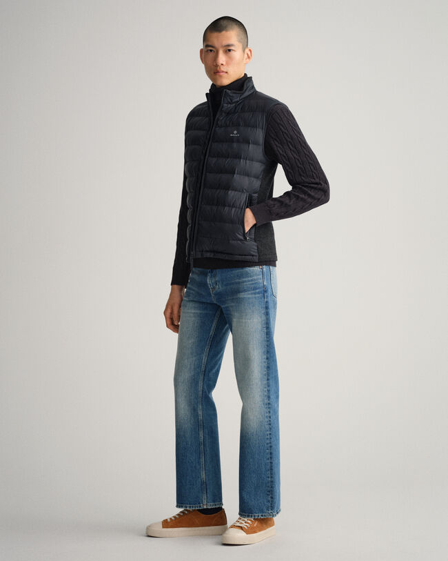 Leicht wattierte Mixed Media Weste