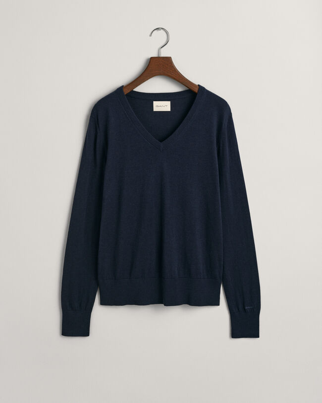 Feinstrick V-Neck Pullover
