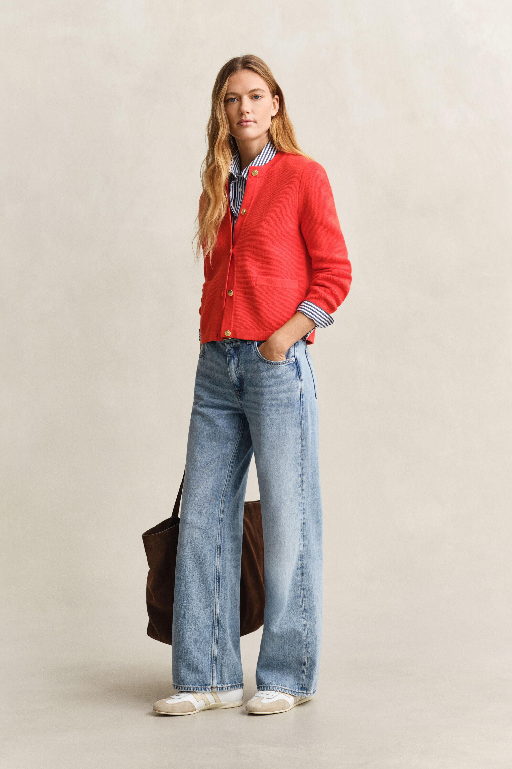 Gestrickte Jacke aus Baumwolle