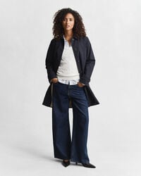 Zopfstrick V-Neck Pullover aus Stretch-Baumwolle