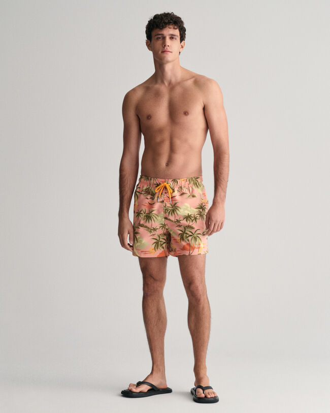 Hawaiian Print Badeshorts