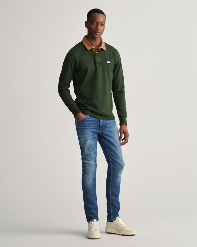 Maxen Extra Slim Fit Retro Shield Jeans