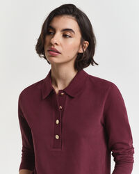 Langarm-Poloshirt aus Piqué