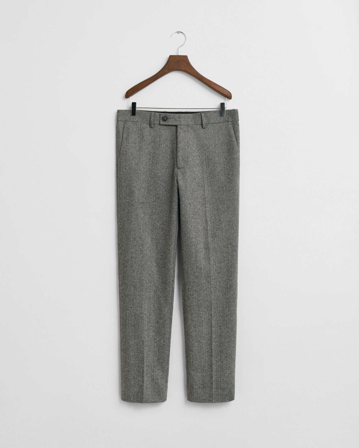 Slim Fit Herringbone Anzughose aus Flanell