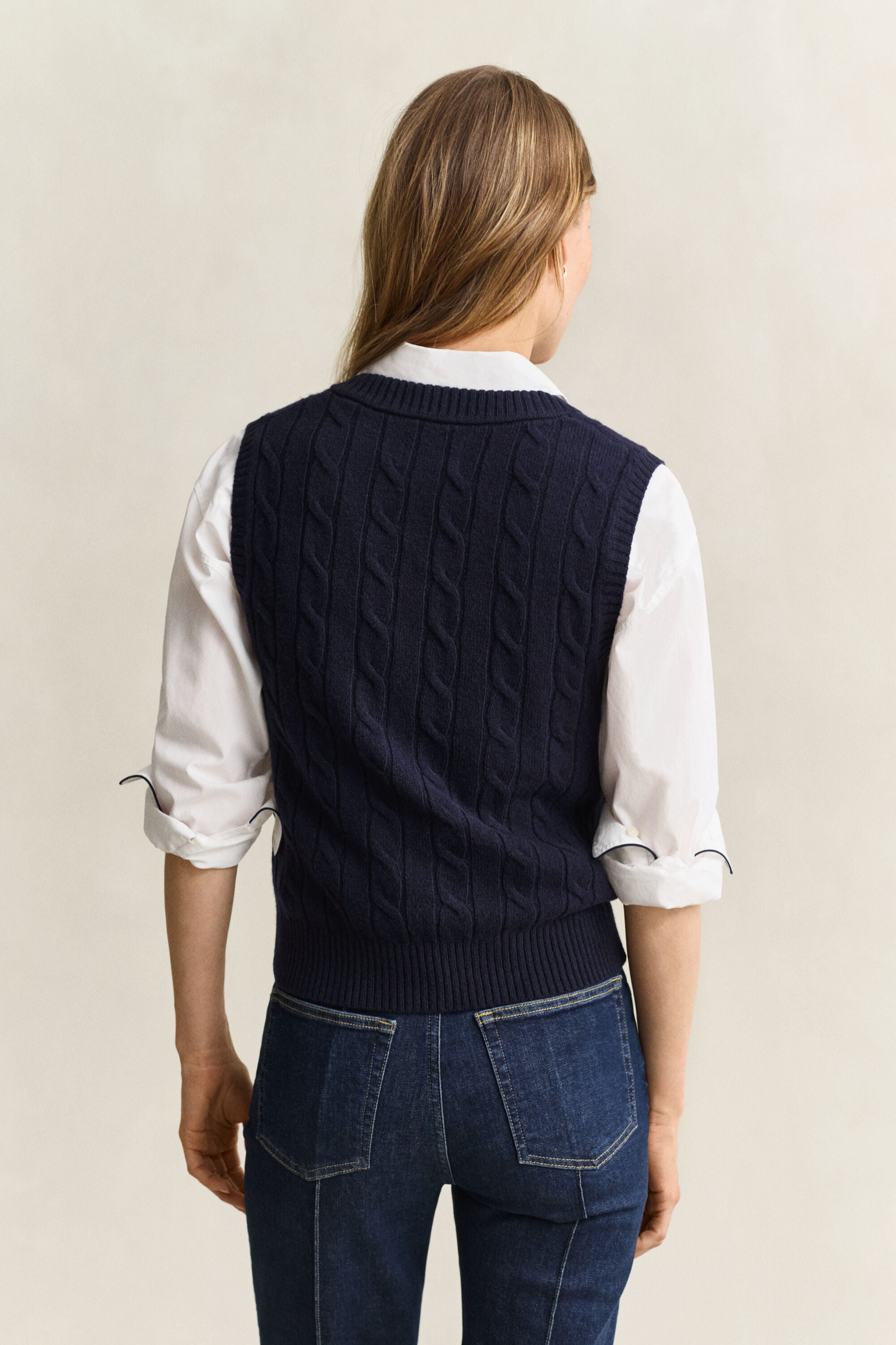 Zopfstrick Pullunder aus Lambswool