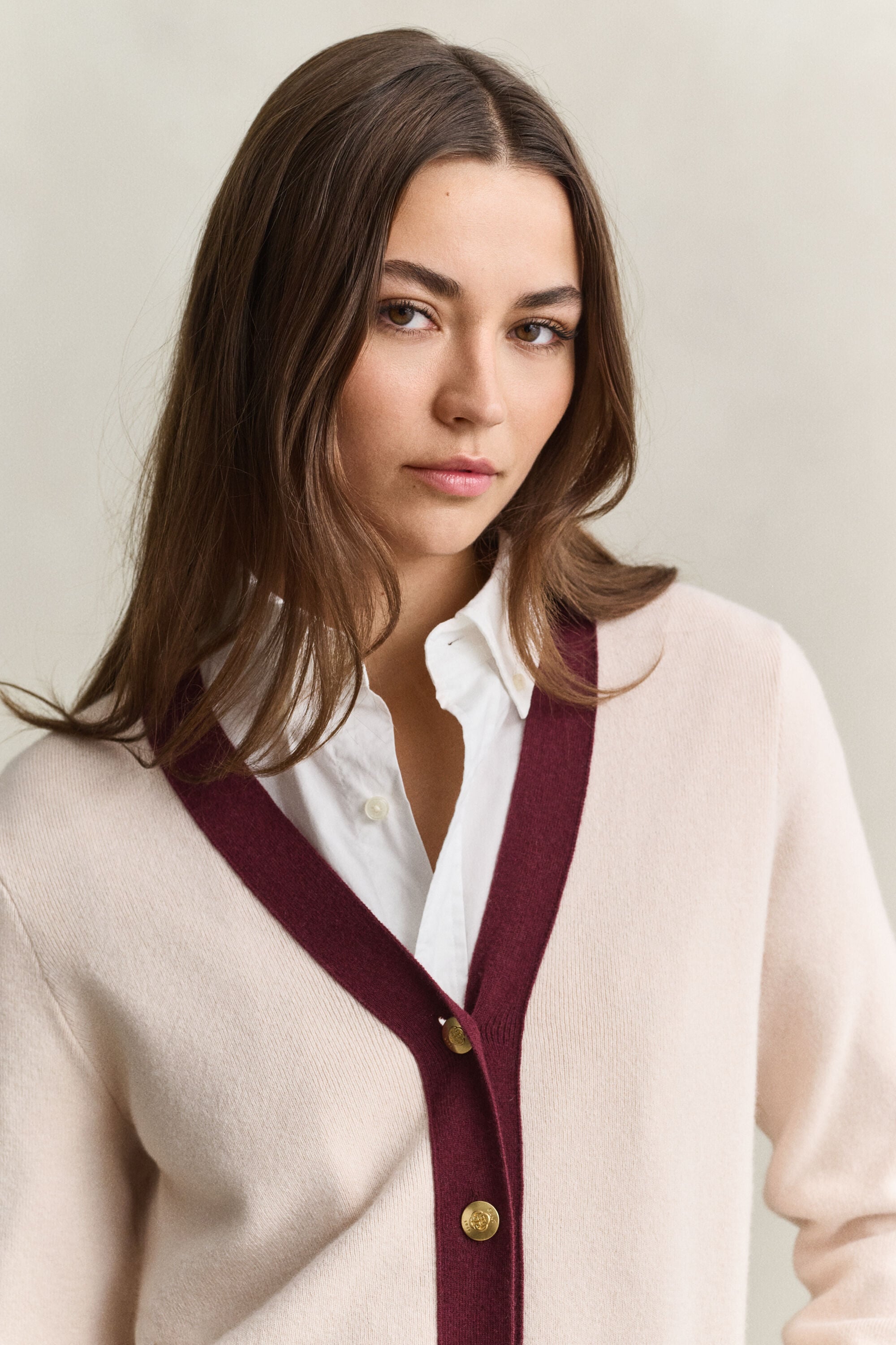Cardigan mit Kontrastdetails