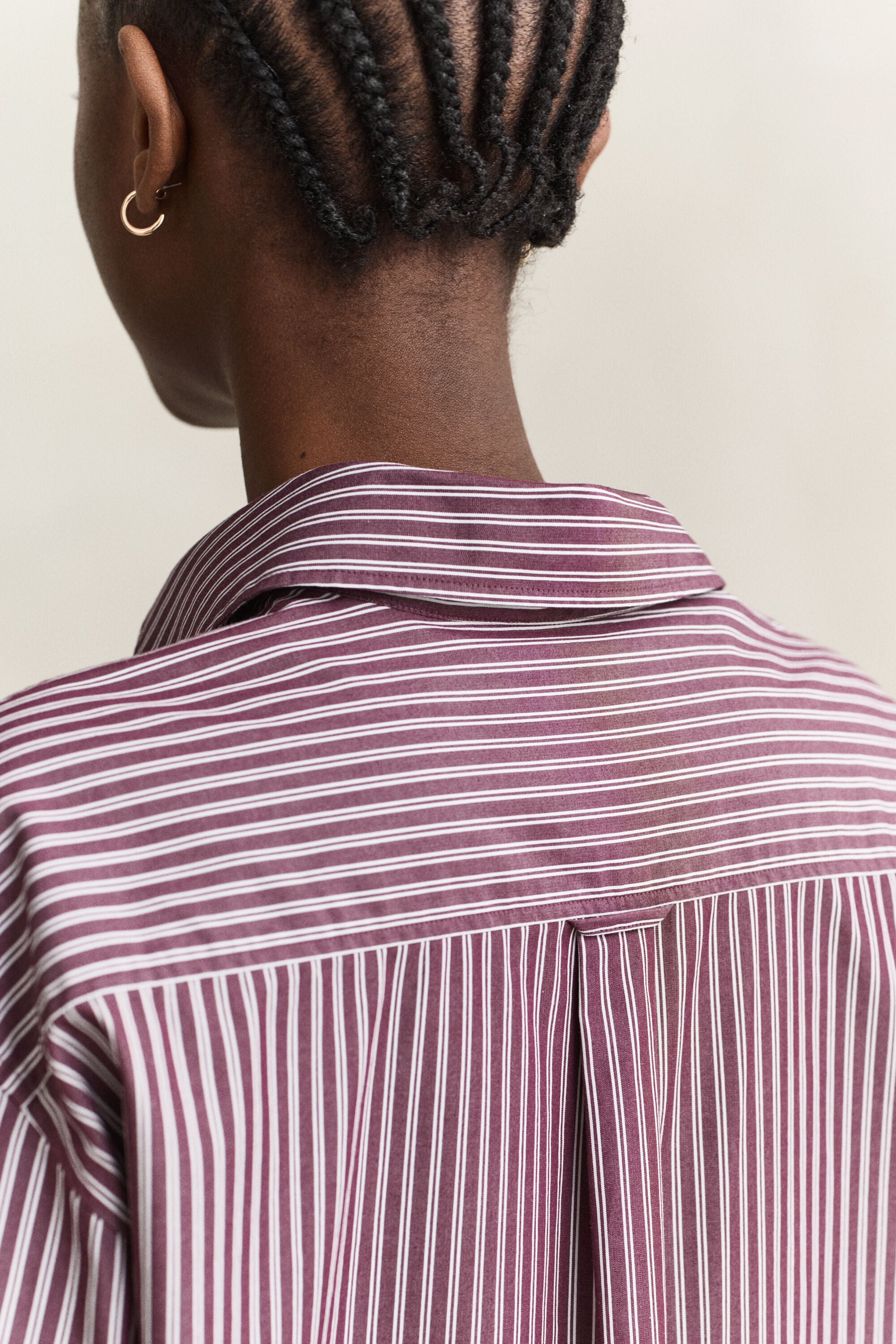 Relaxed Fit Classic Popeline-Bluse mit Streifen