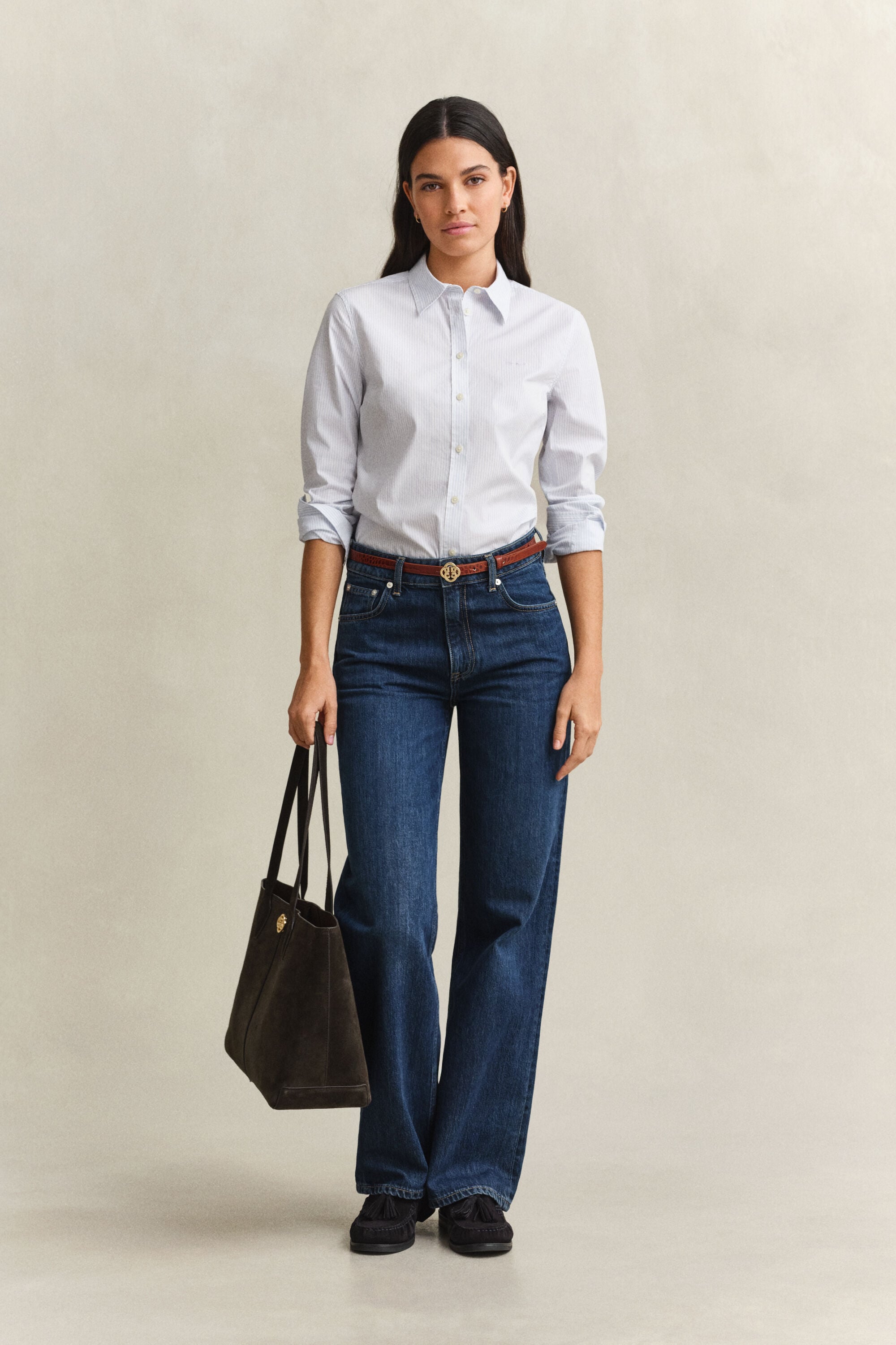 Gestreifte Popeline-Bluse