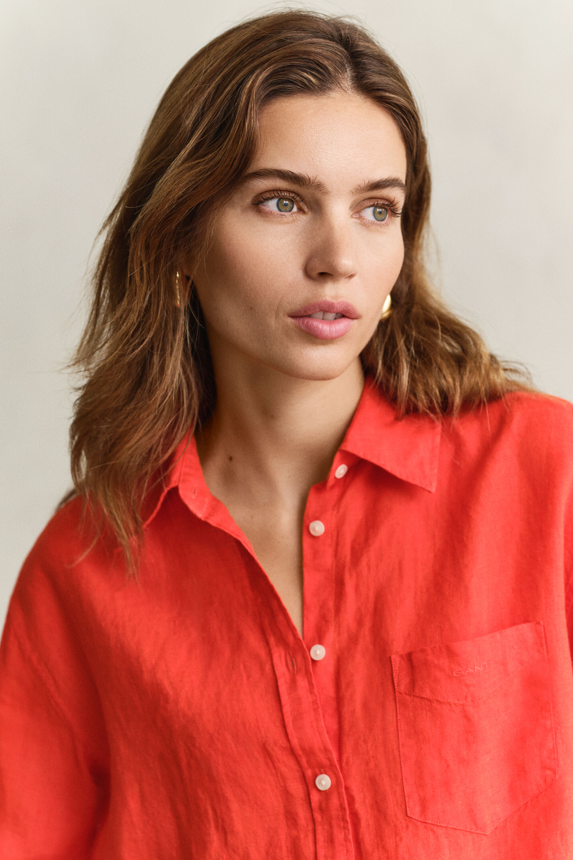 Relaxed Fit Leinen Bluse