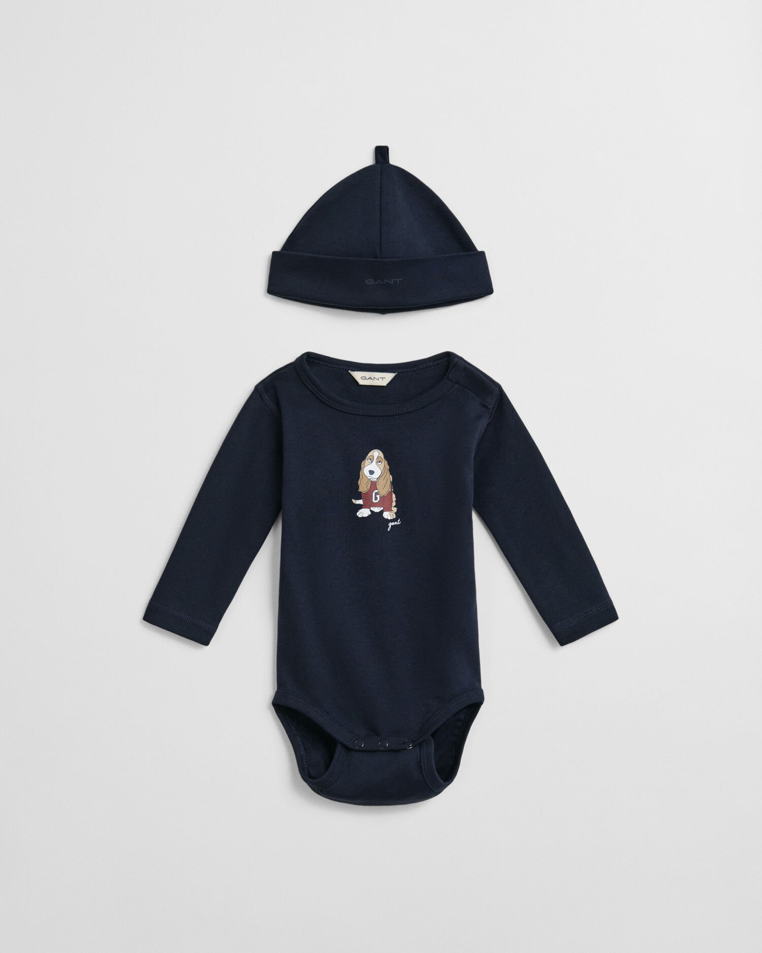 Baby Body und Beanie mit Hunde-Print