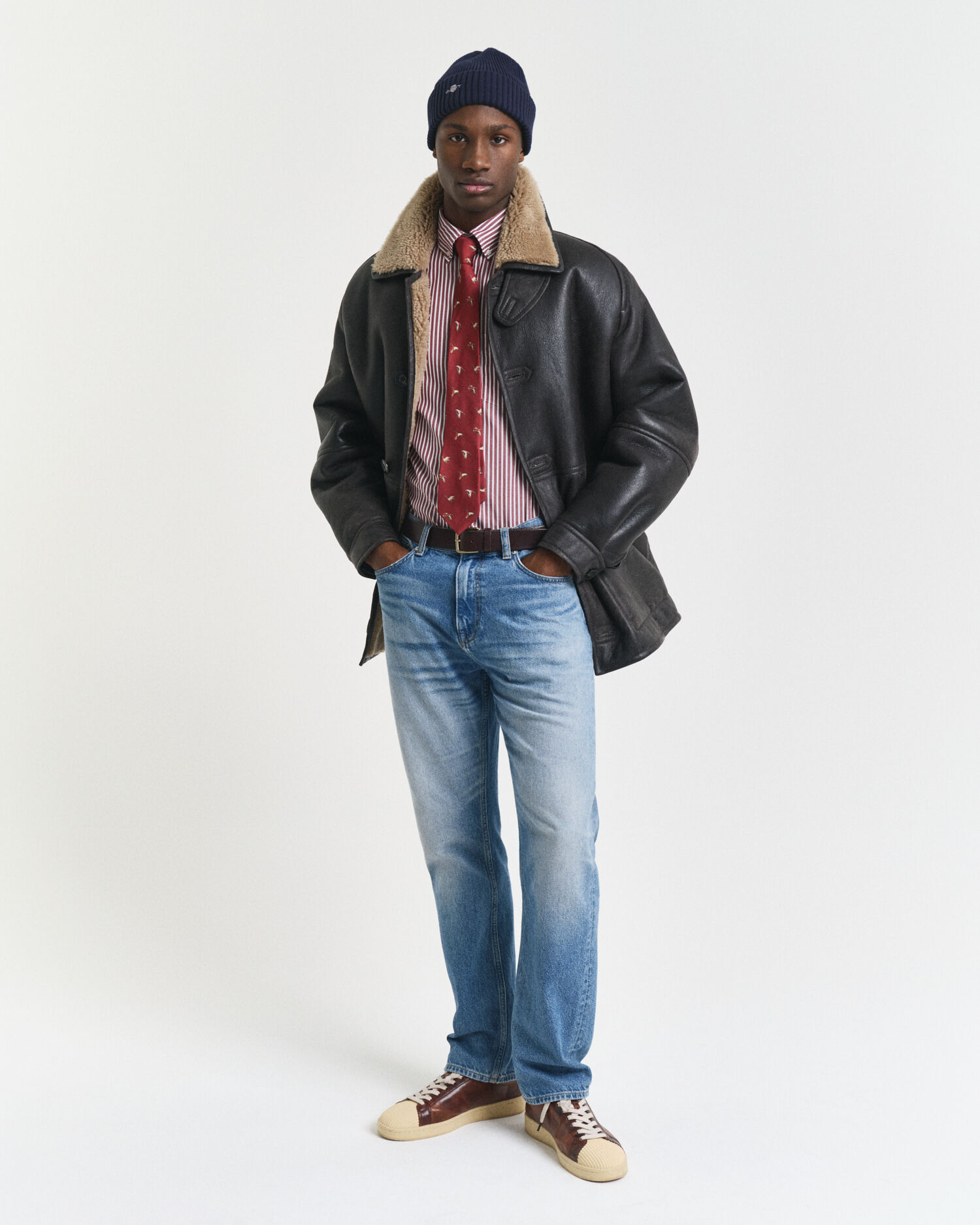 Classic Popeline-Hemd mit Streifen