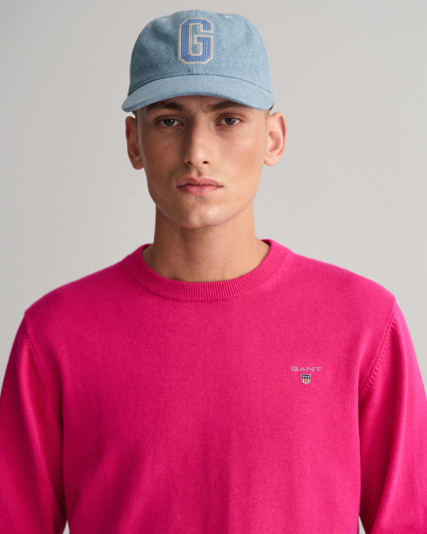 Classic Rundhalspullover aus Baumwolle