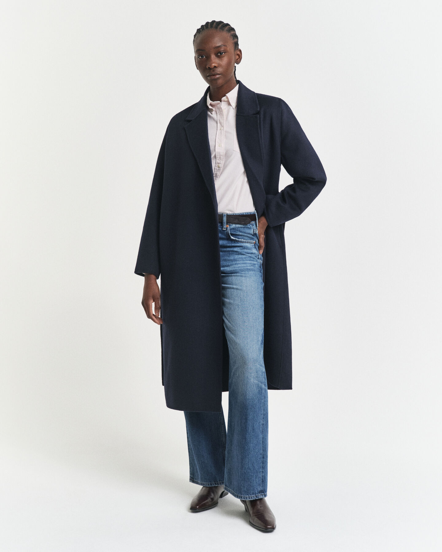 Regular Fit Classic Oxford-Bluse mit Streifen