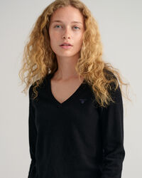 V-Neck Pullover aus Extra Fine Lambswool
