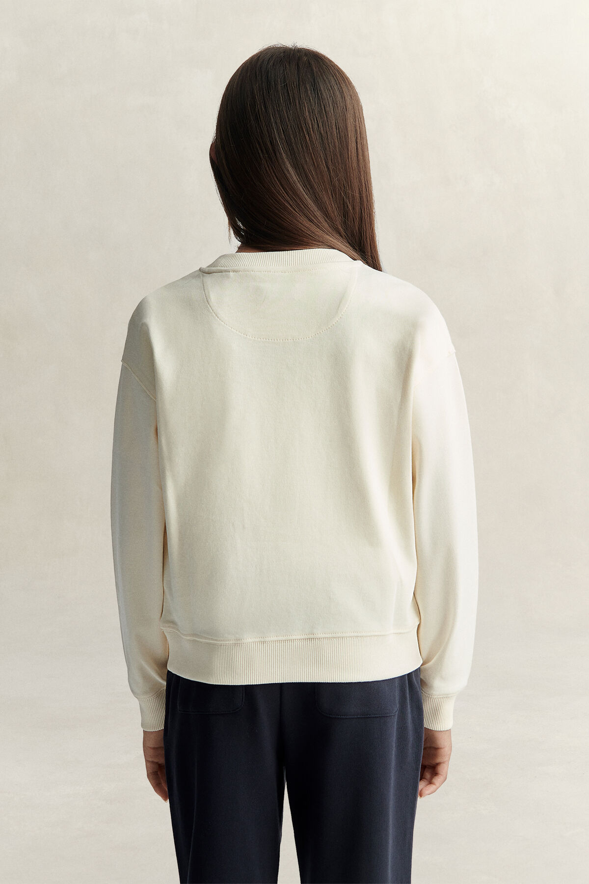 Teen Girls Oversized Sweatshirt — CREAM