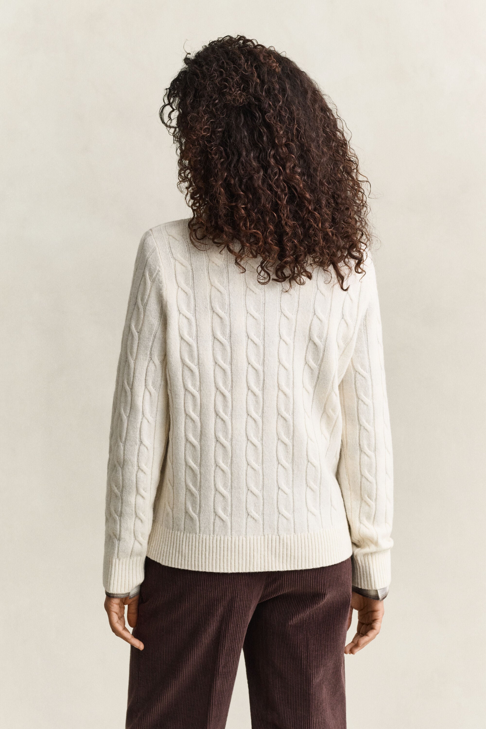Zopfstrickpullover aus Lambswool