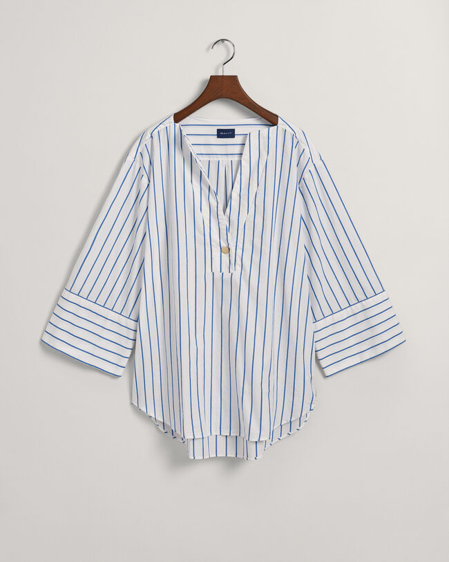 Relaxed Fit Popover Bluse mit Streifen