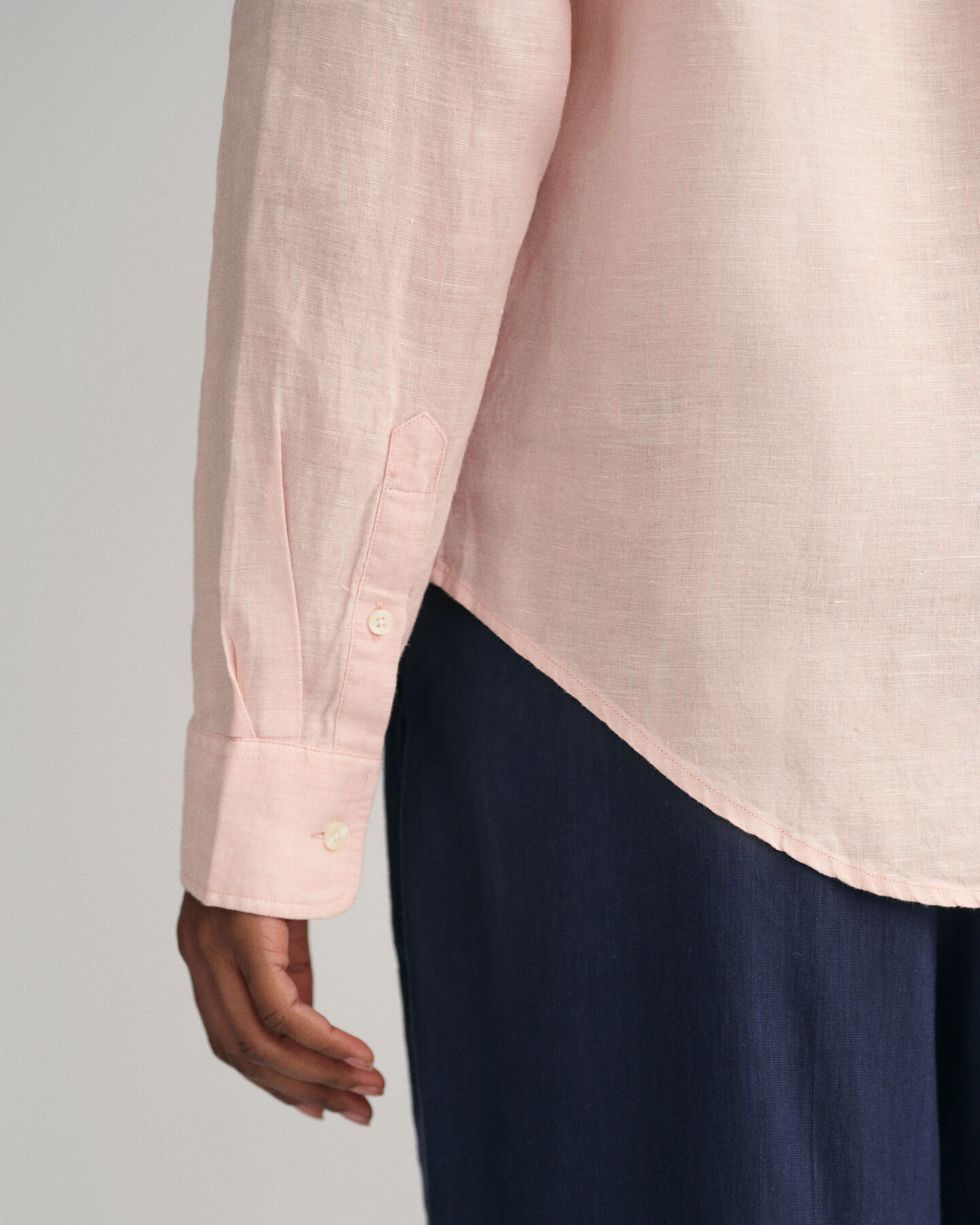 Regular Fit Leinen Chambray Bluse