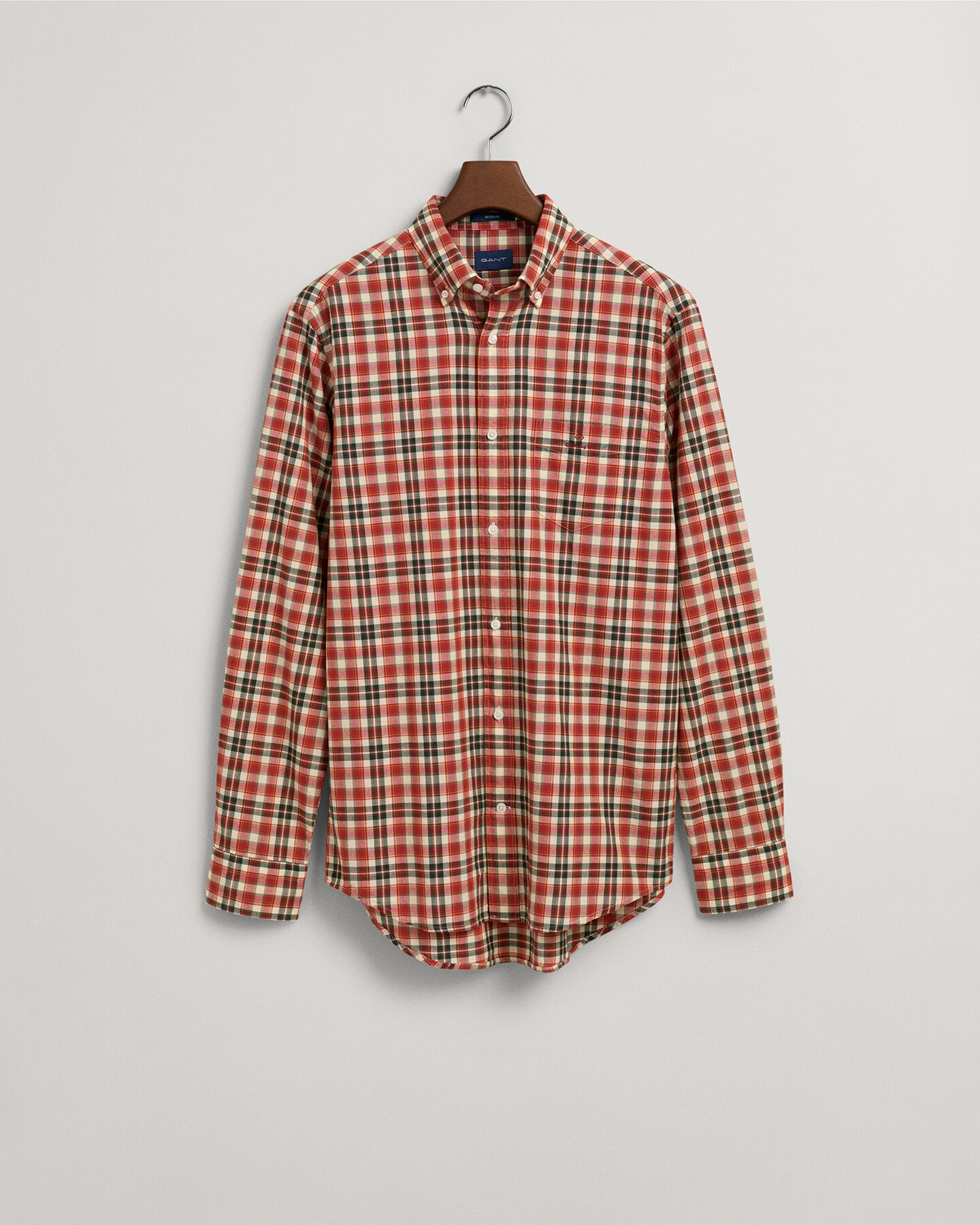 Regular Fit Broadcloth Hemd mit Tartan-Muster