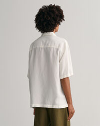 Relaxed Fit Leinen Lyocell Kurzarmhemd