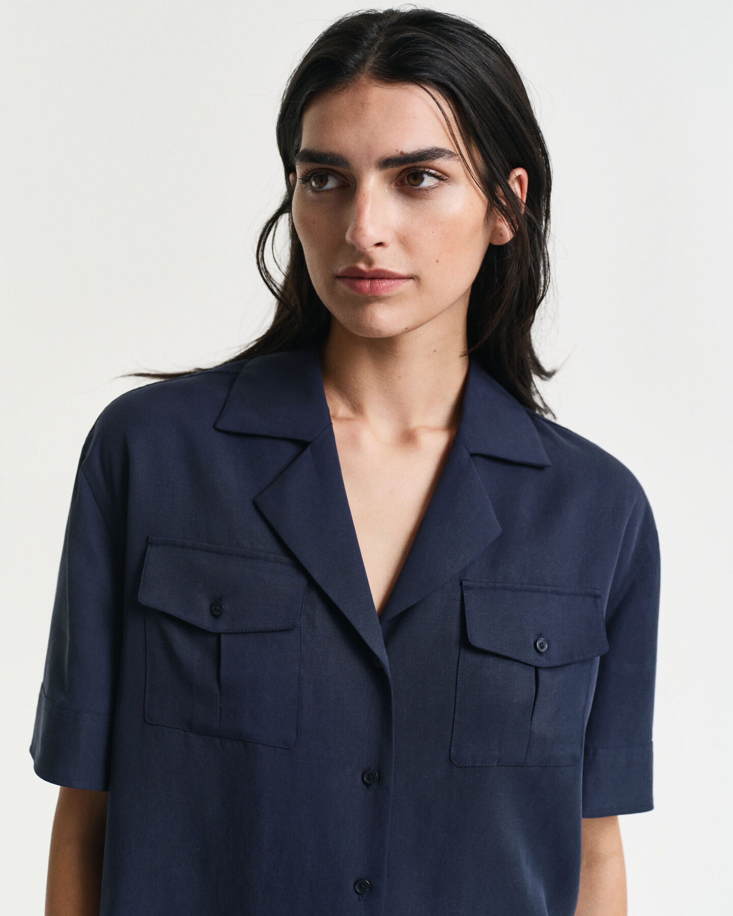 Relaxed Fit Bluse mit Brusttasche