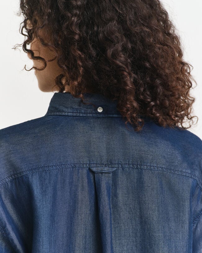 Relaxed Fit Indigo Bluse