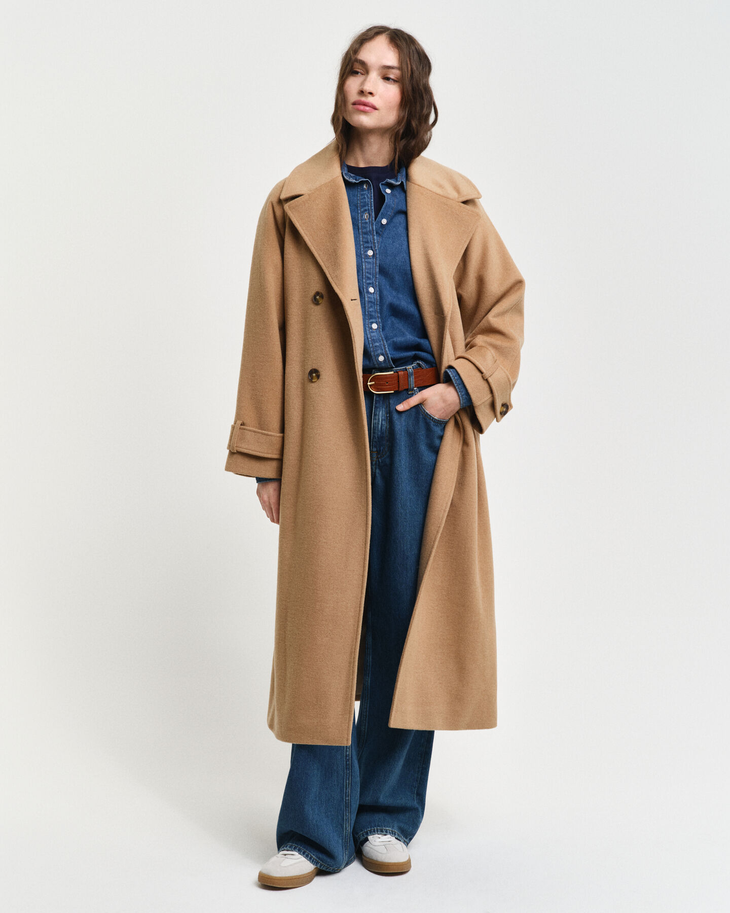 Trenchcoat aus Wolle