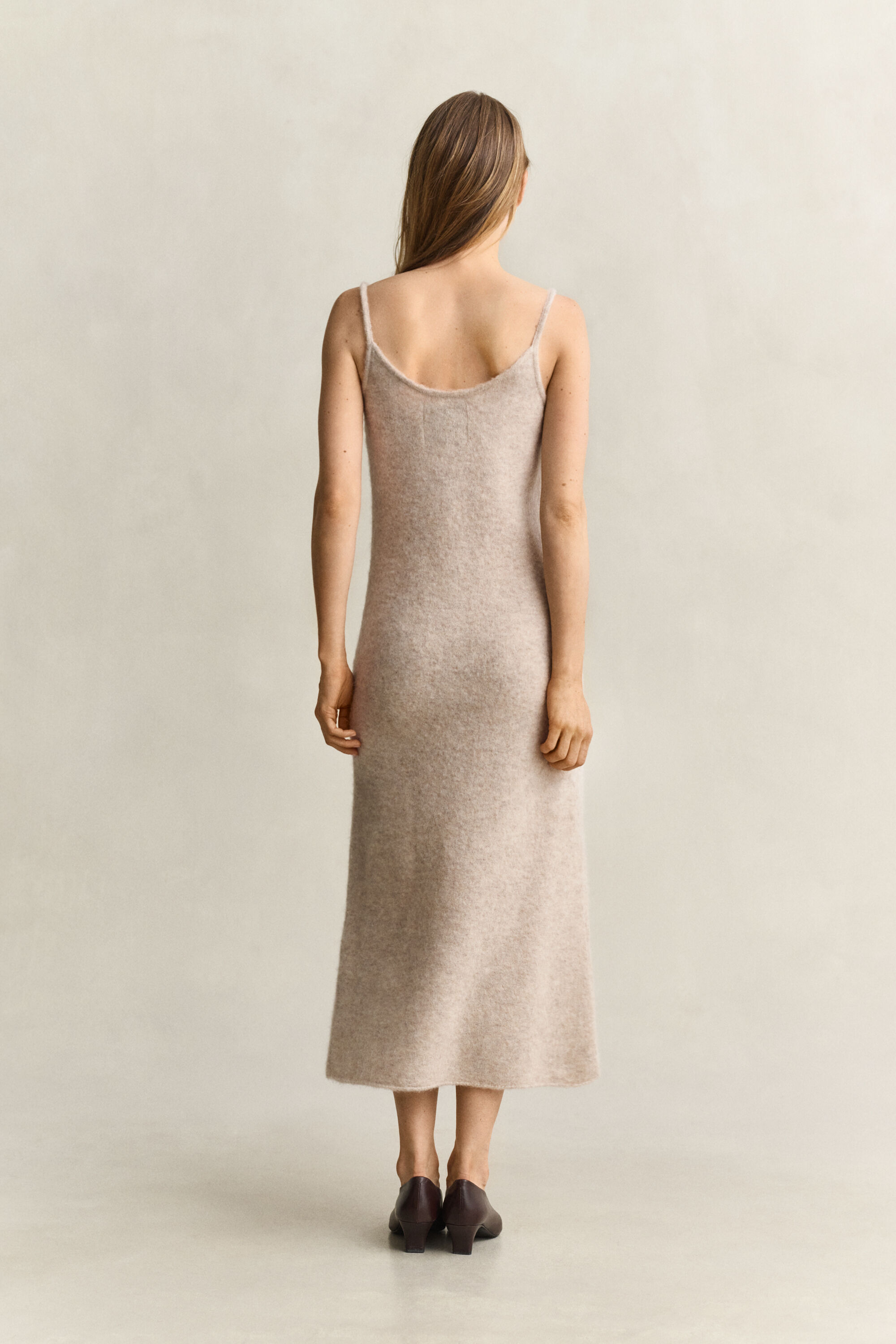 Strickträgerkleid aus Alpakawollgemisch