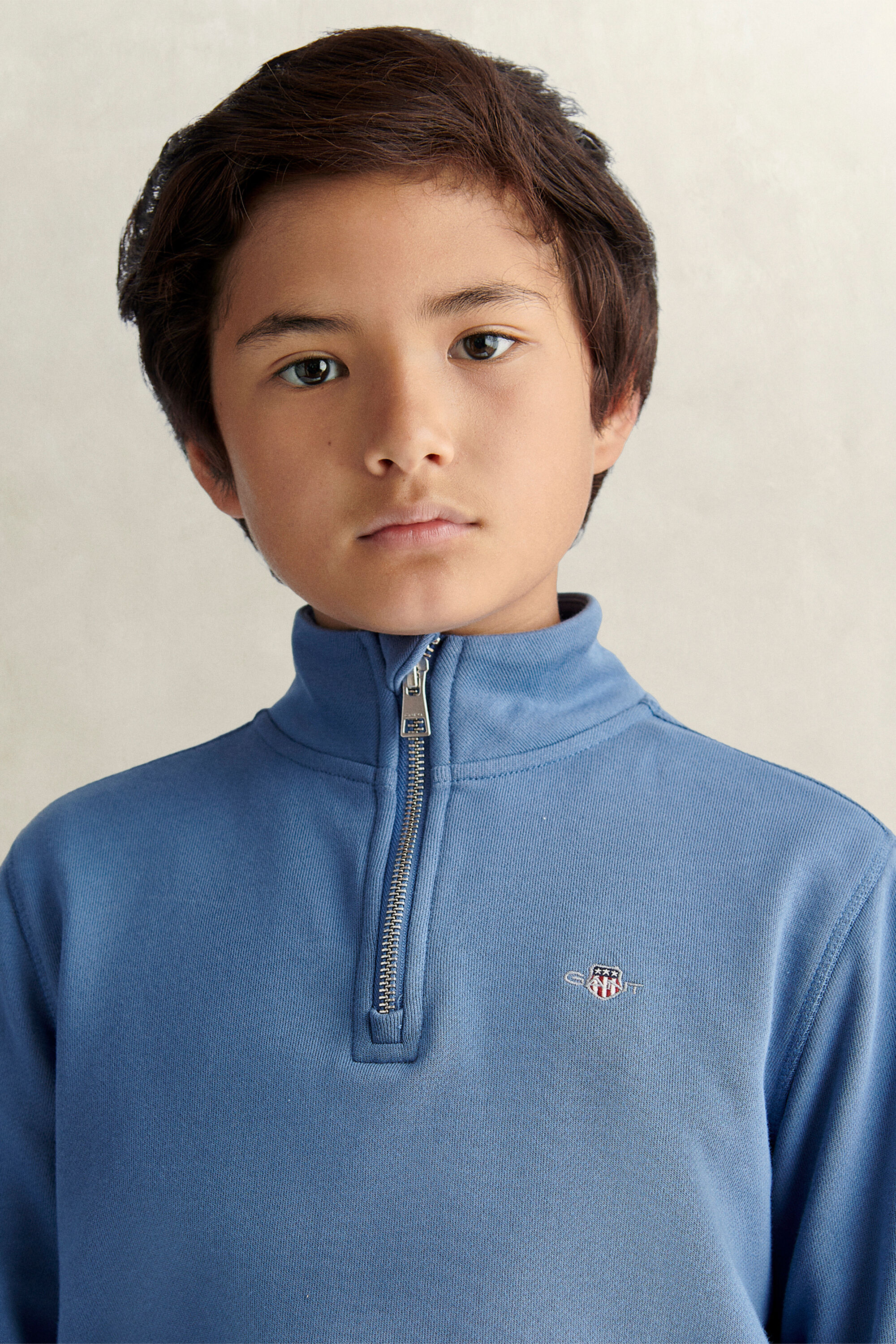 Teen Boys Shield Sweatshirt mit Reißverschlusskragen