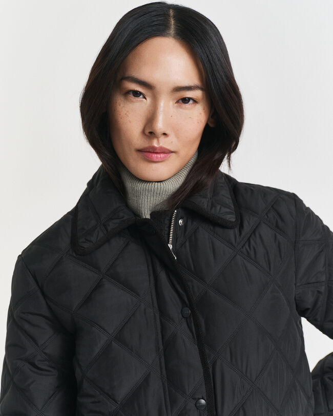 Steppjacke mit Cordbesatz