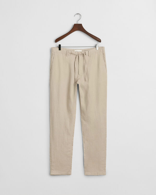 Relaxed Fit Leinen Kordelzughose