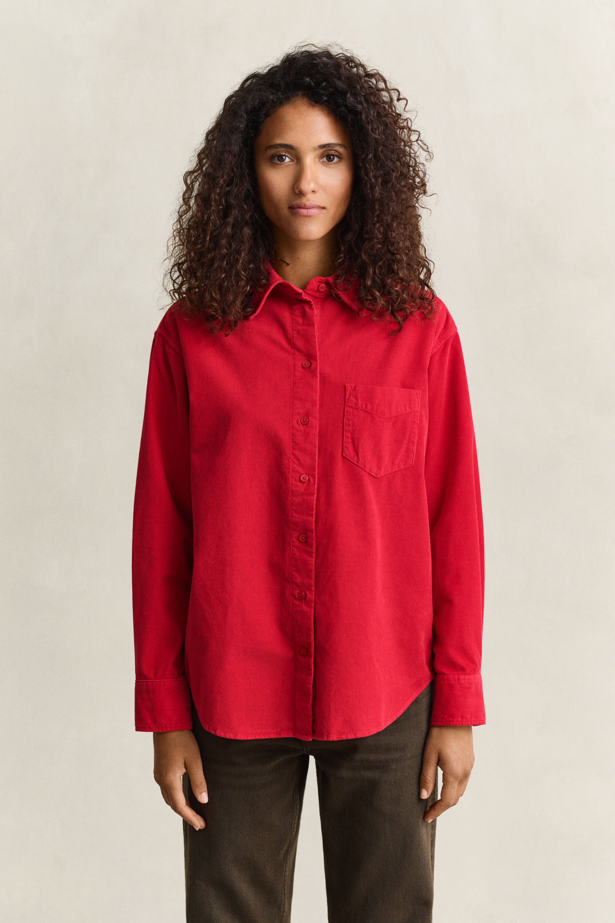 Relaxed Fit Cordbluse