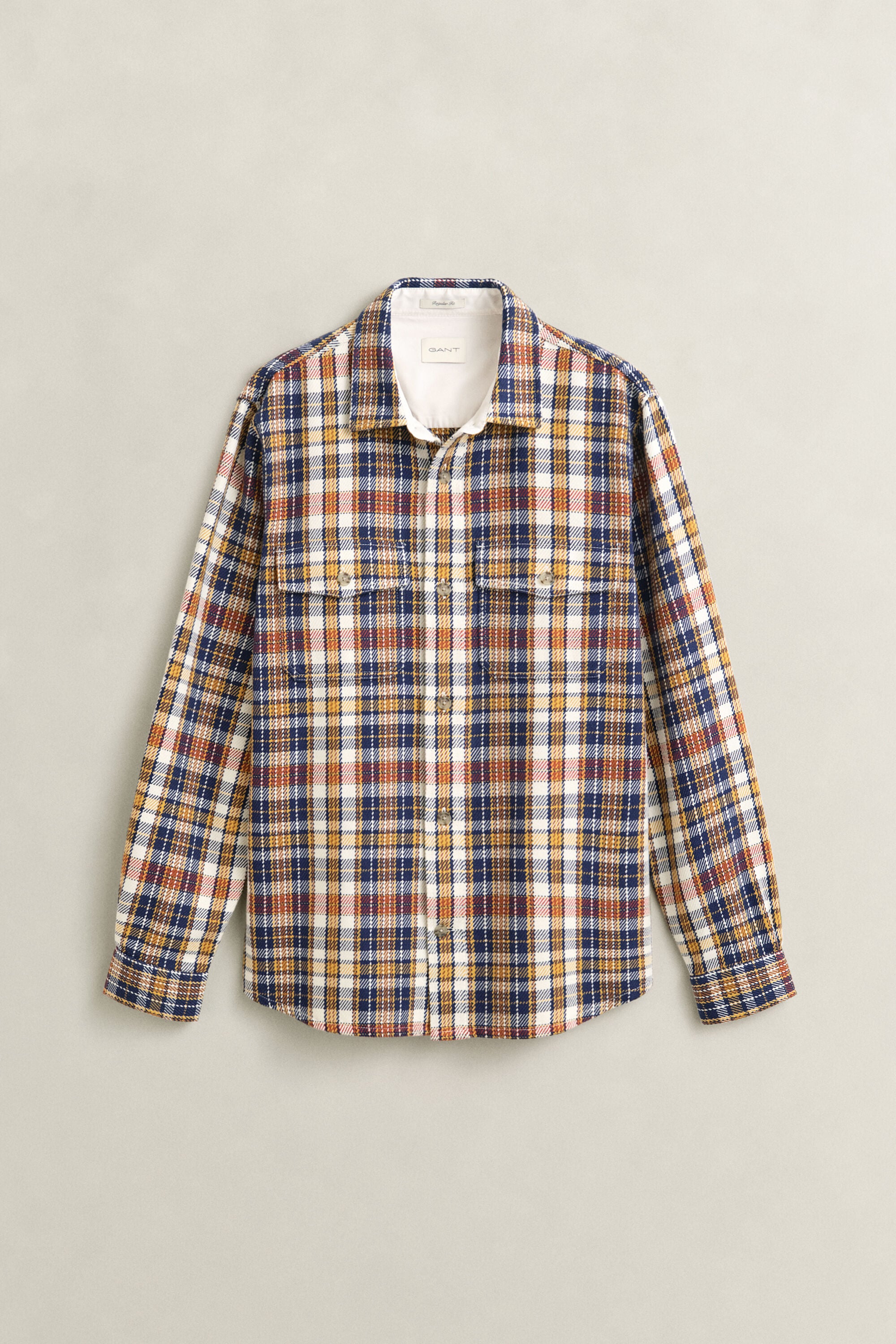 Karierte Hemdjacke aus Twill
