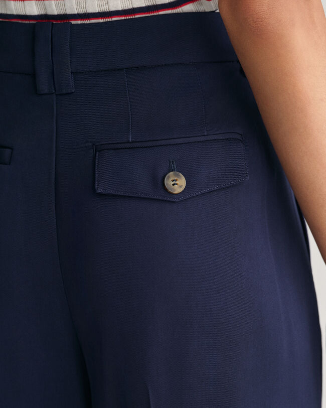 Loose Fit Chinohose mit niedriger Bundhöhe und weitem Bein