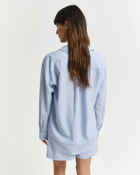 Relaxed Fit Tonal Seersucker Bluse mit Streifen