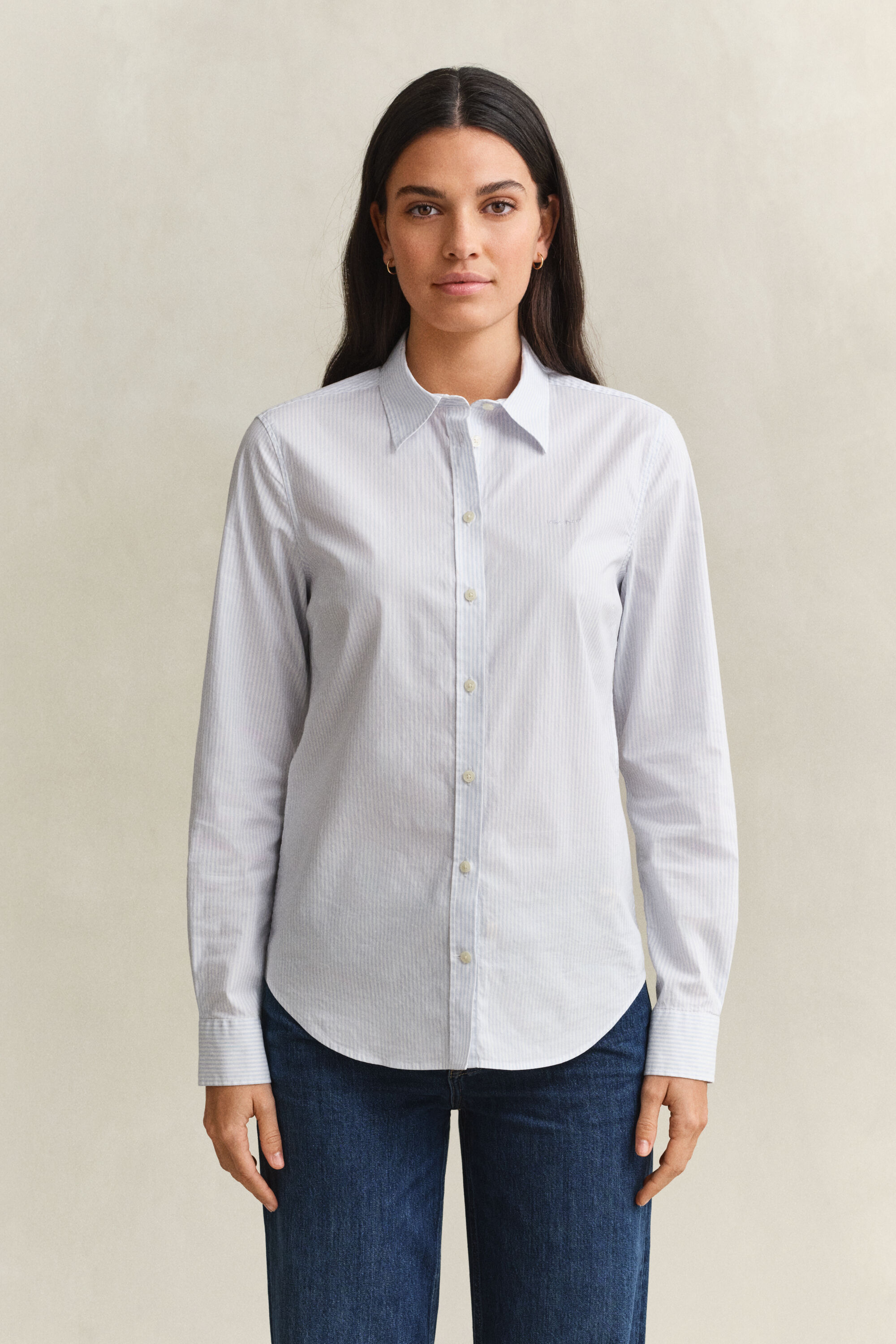 Gestreifte Popeline-Bluse
