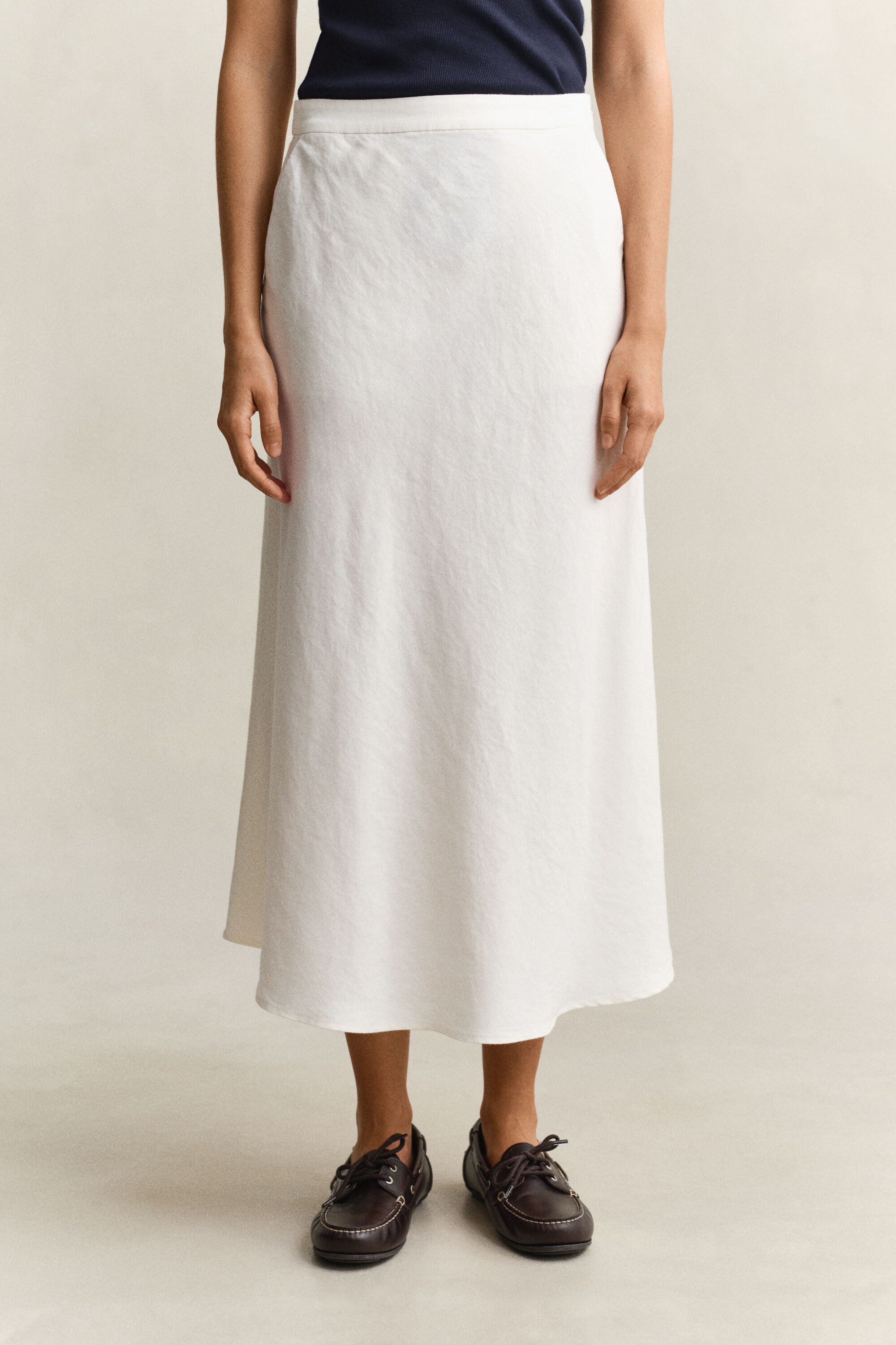 Ausgestellter Rock aus Leinenmix