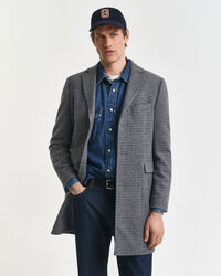 Zweifarbiger Wollmantel