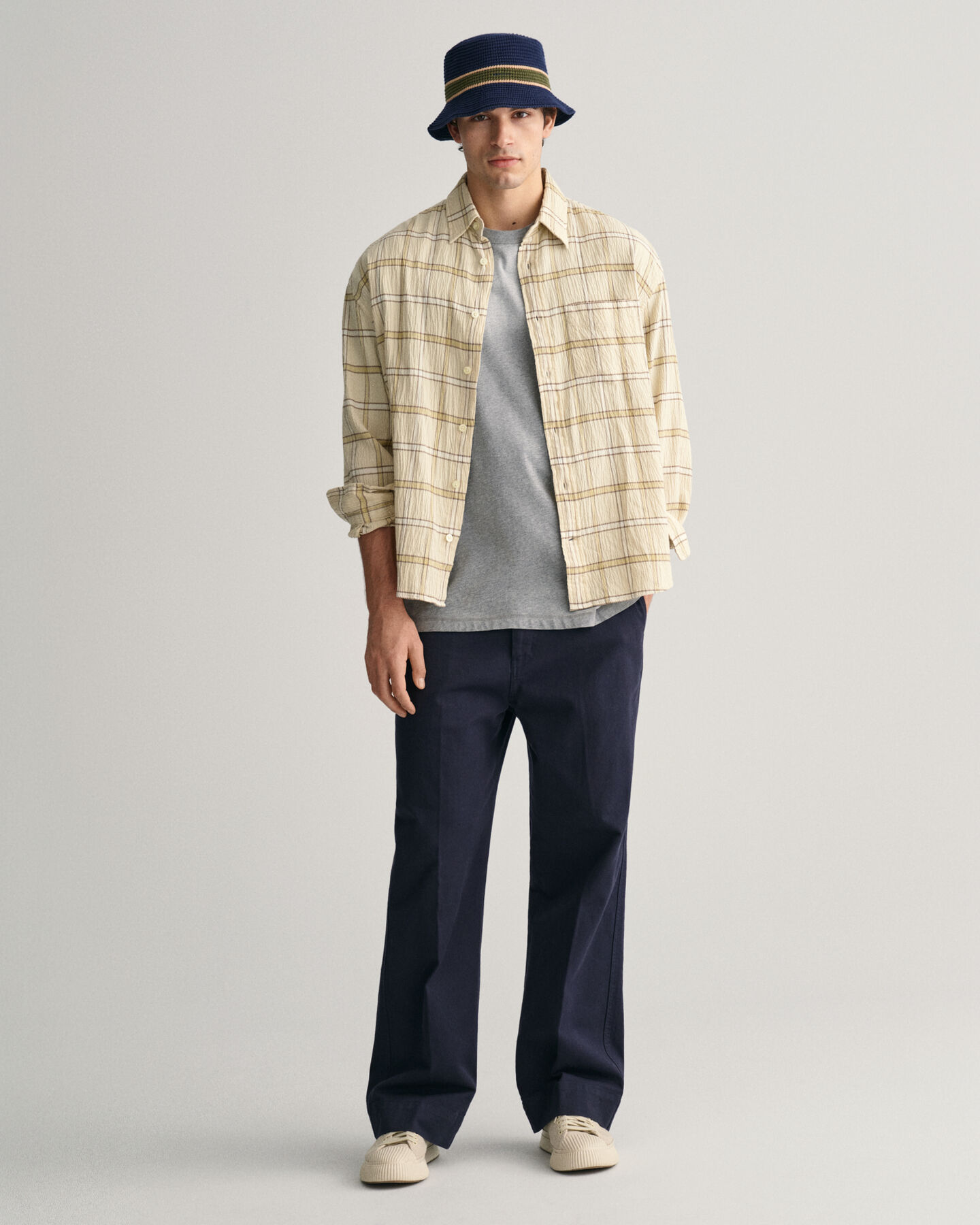 Strukturiertes Oversized Karohemd