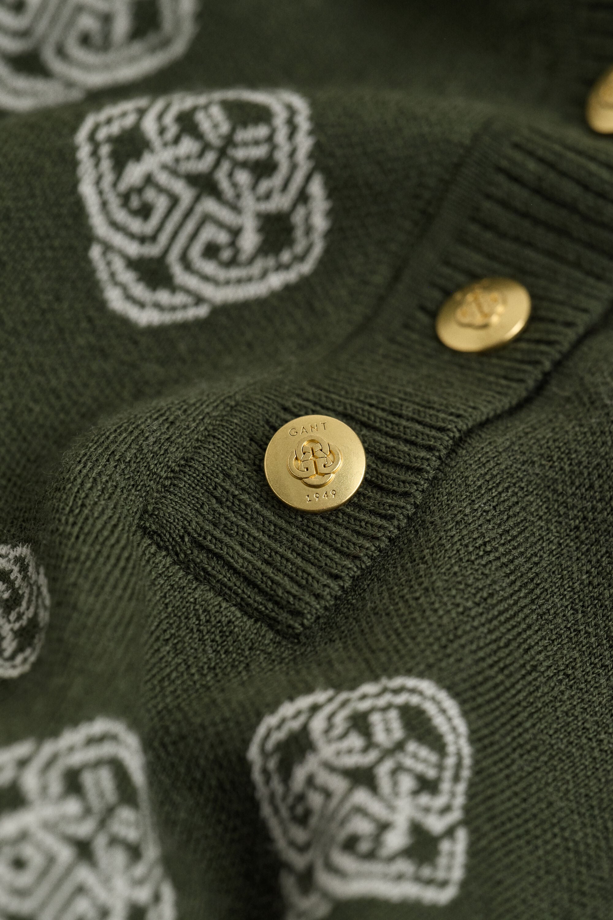 Gestricktes Monogram Polokleid
