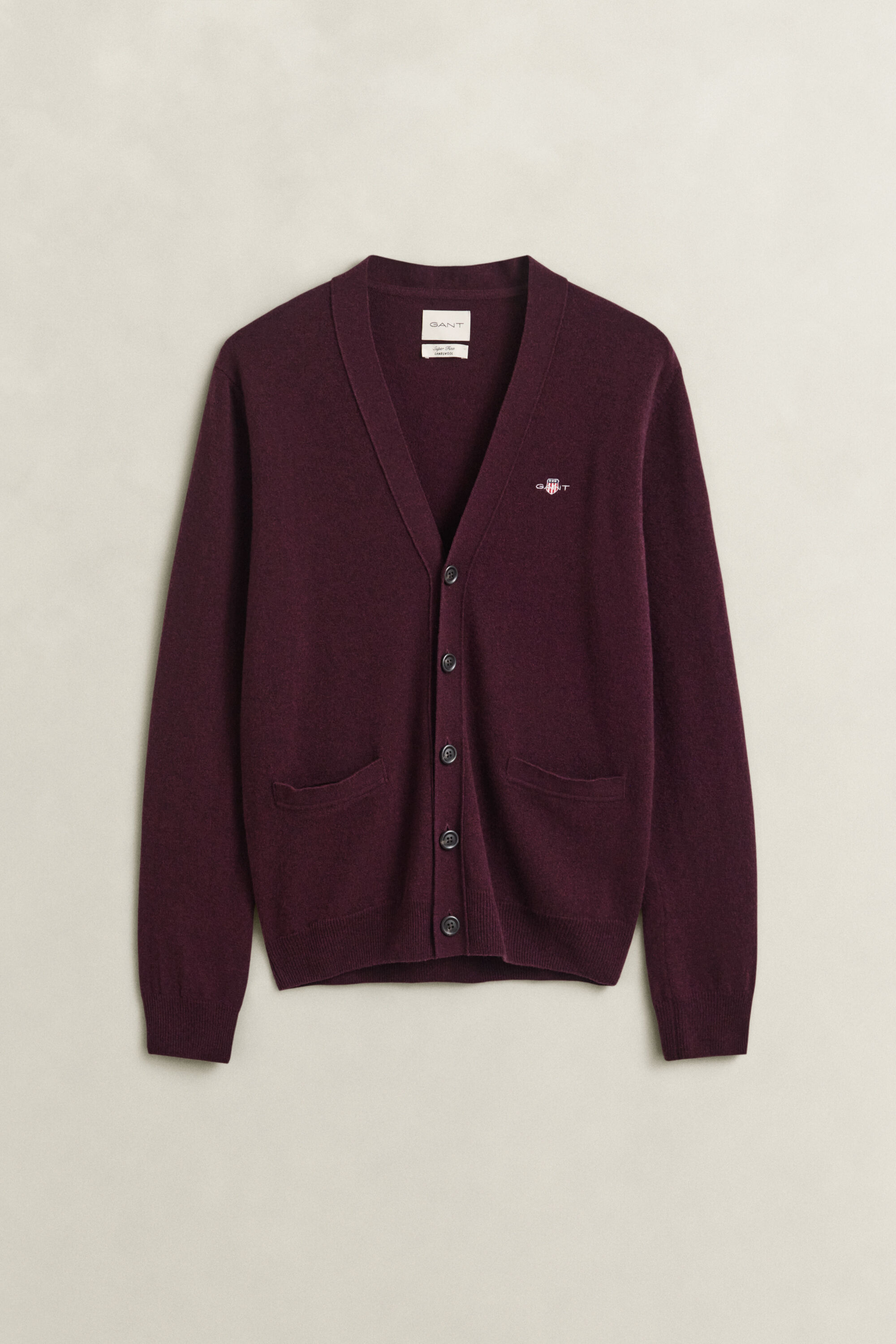 V-Neck Strickjacke aus Lambswool