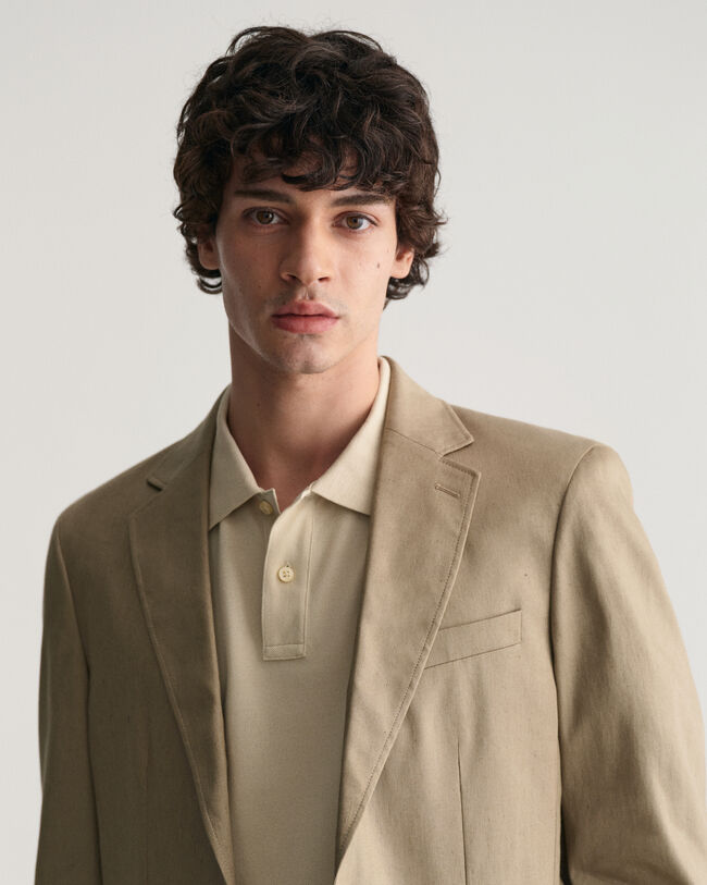 Baumwoll Leinen Anzugsakko