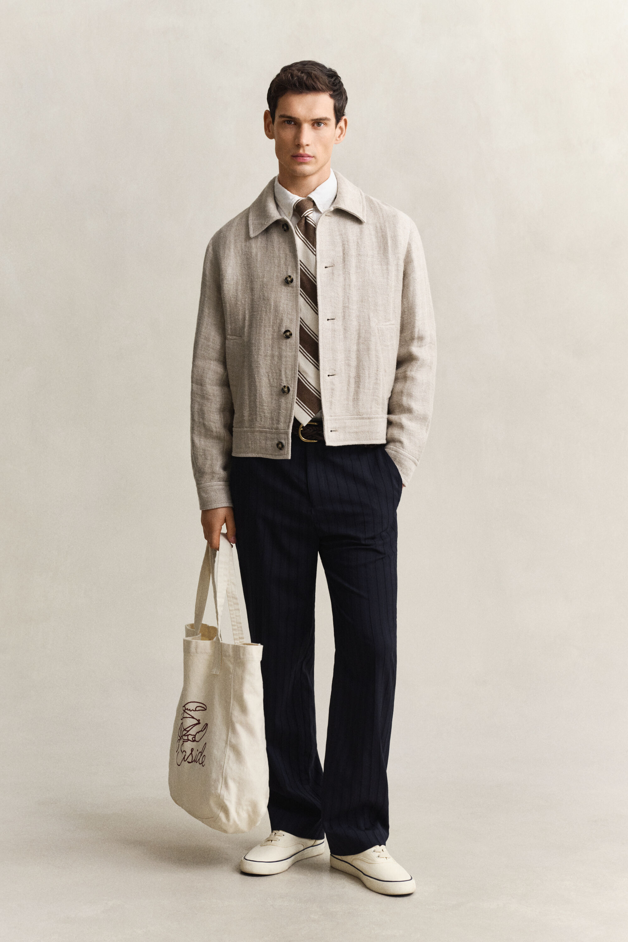 Jacke aus gewaschenem Leinen