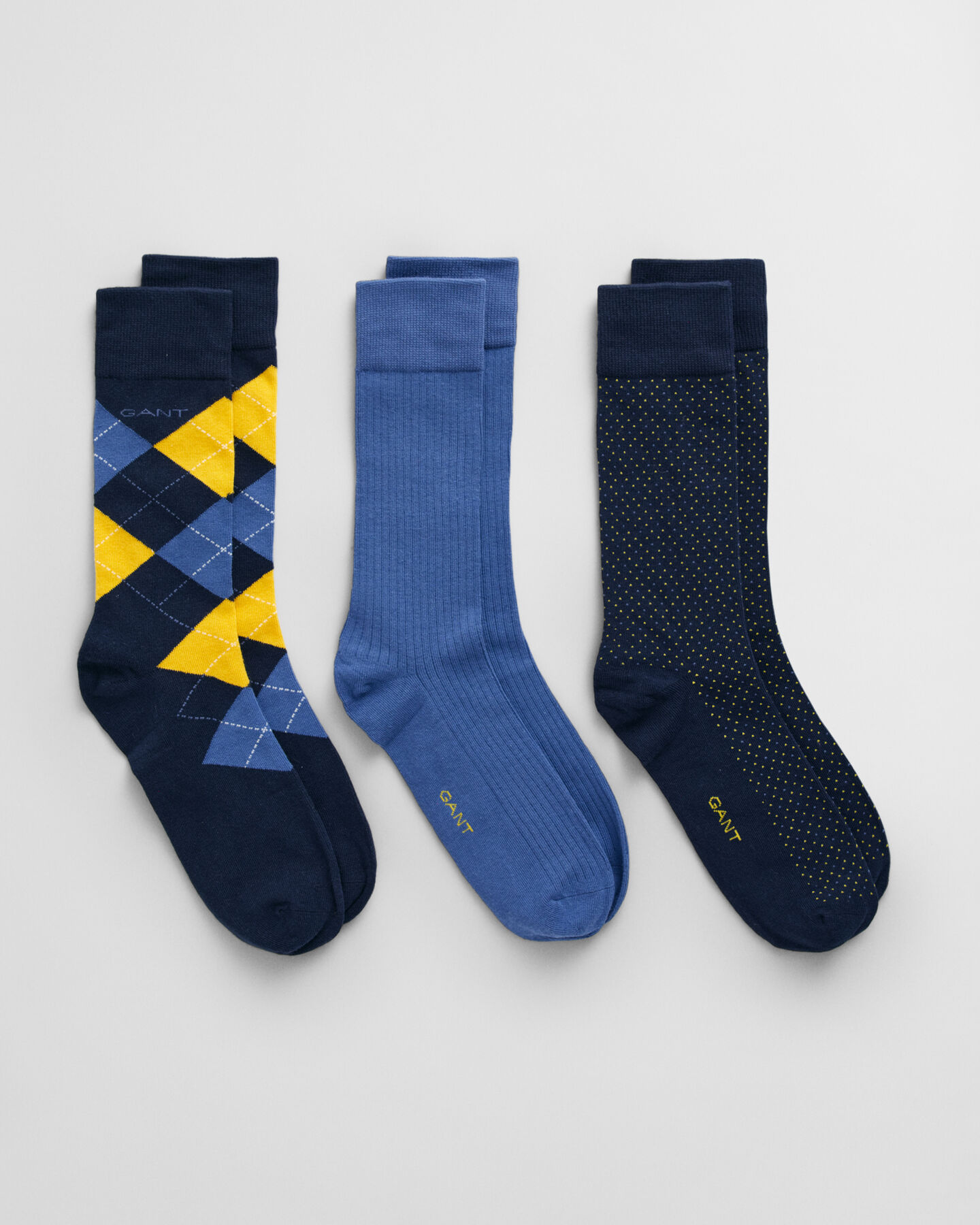 3er-Pack Argyle Socken in Geschenkbox