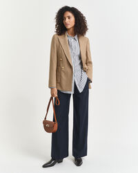 Regular Fit Classic Popeline Bluse mit Streifen