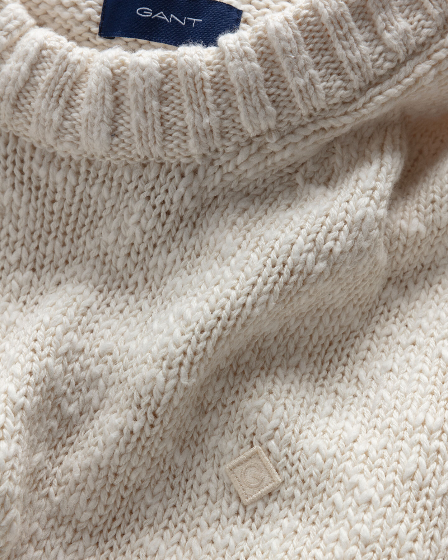 Relaxed Fit Rundhalspullover aus Flammgarn