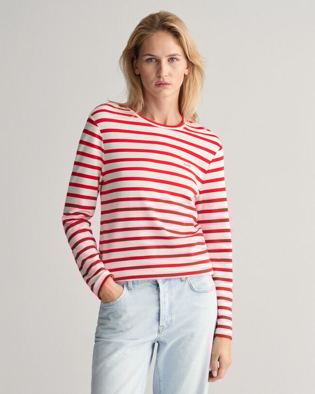 Langarm-T-Shirt mit Streifen