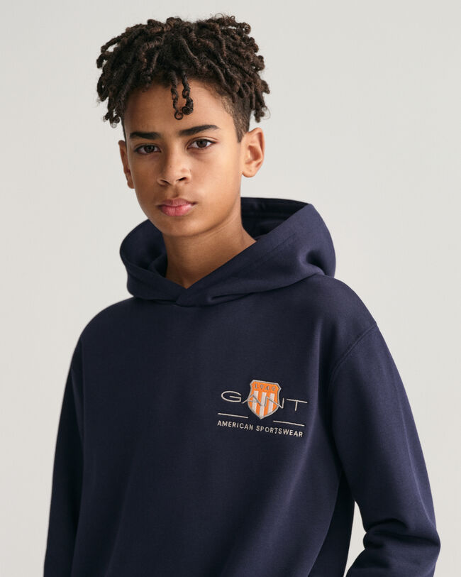 Teens Contrast Shield Hoodie