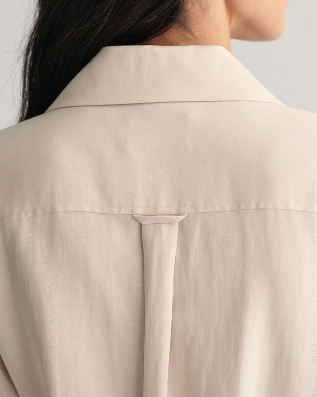 Kurzarm-Hemdblusenkleid mit Tasche